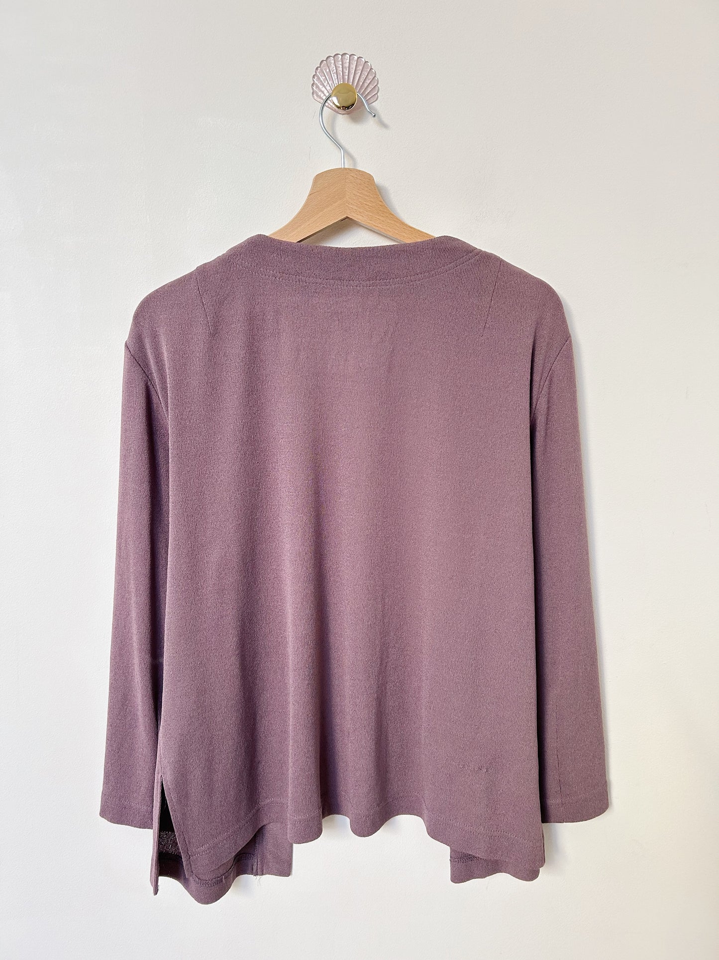 Cardigan sans boutons mauve vintage Taille 38