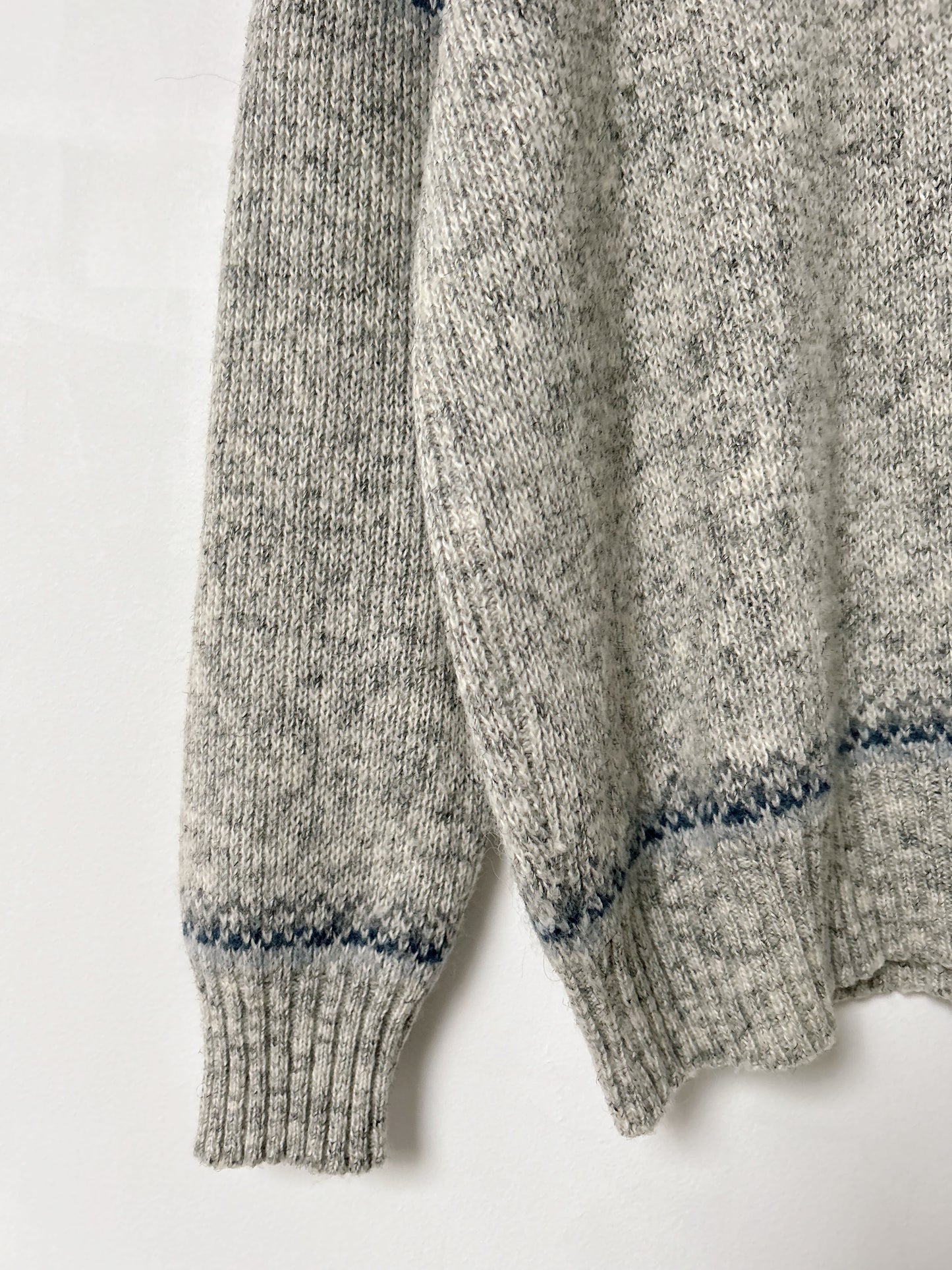 Pull à motifs islandais col roulé vintage Taille 42