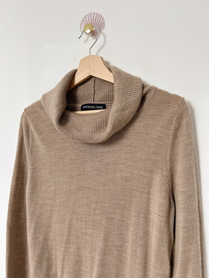 Pull col roulé beige 80s Taille 36