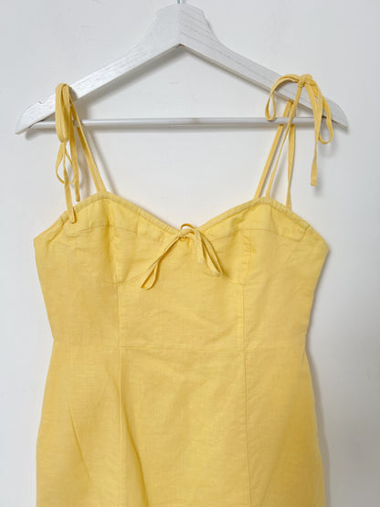 Little yellow linen dress Size 36