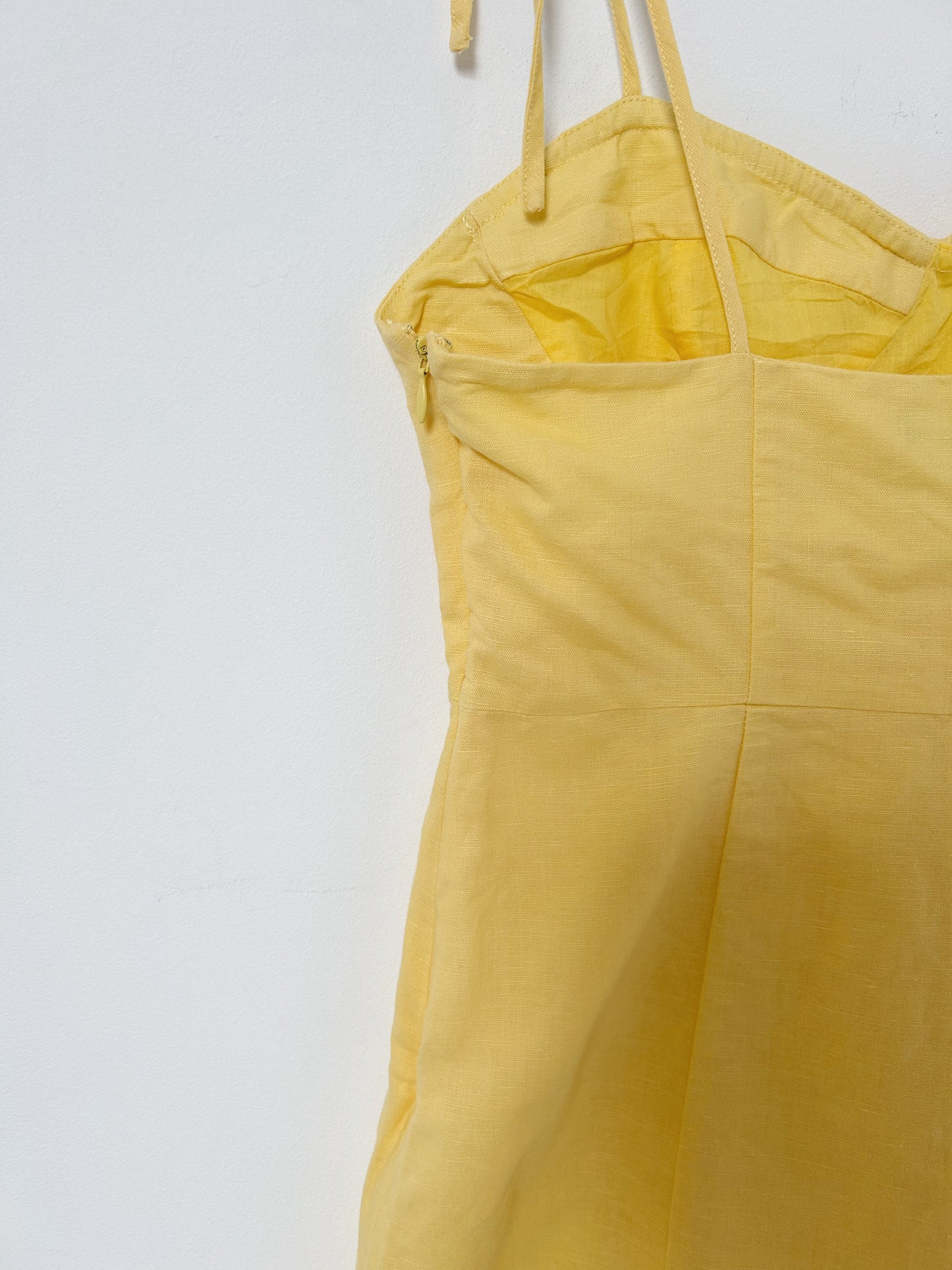 Little yellow linen dress Size 36