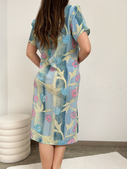 Robe boutonnée à fleurs 90s Taille 40