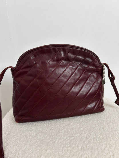 70s/80s burgundy leather bag