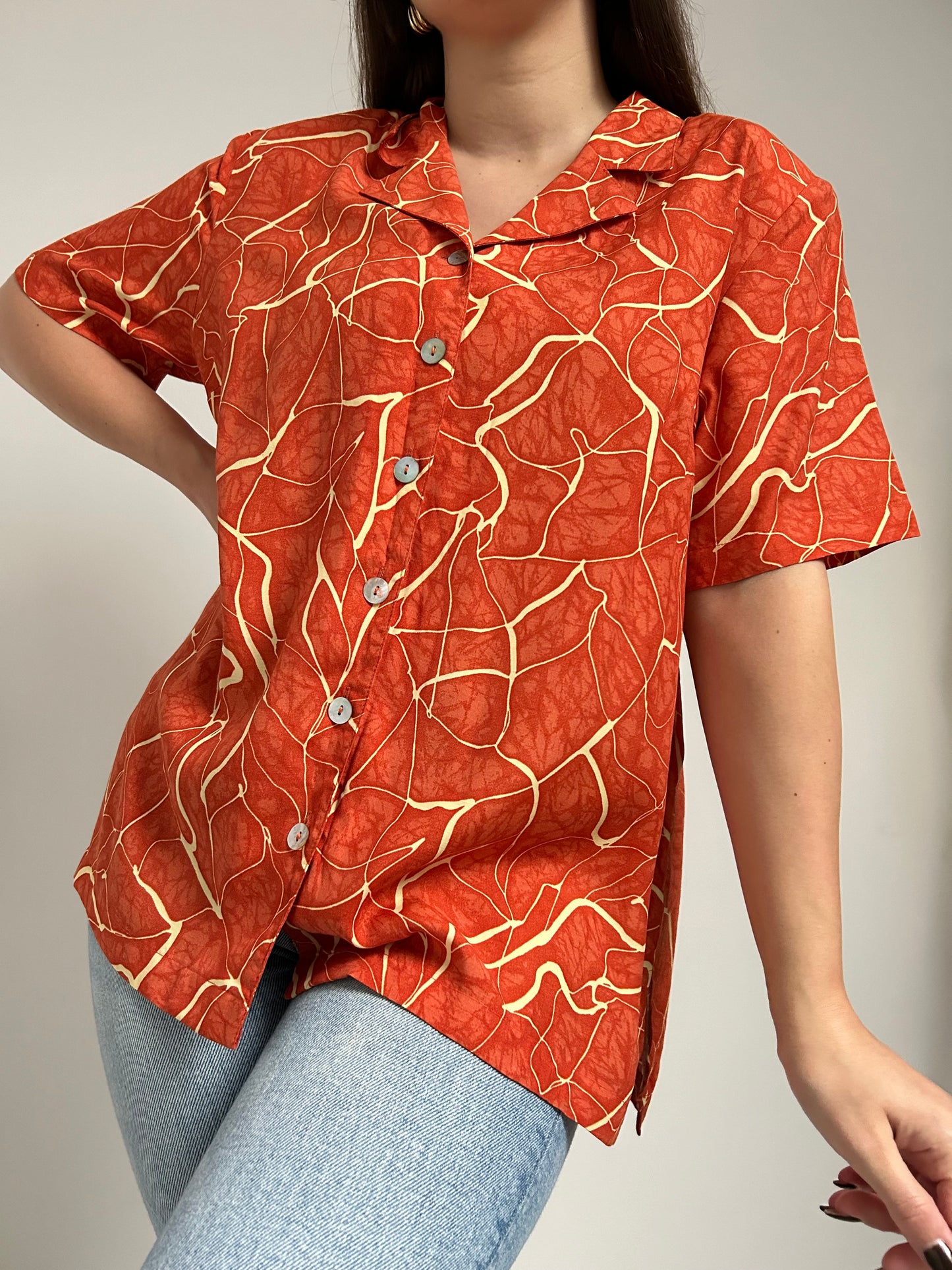 Chemise oversize à motifs 90s Taille 38 à 42