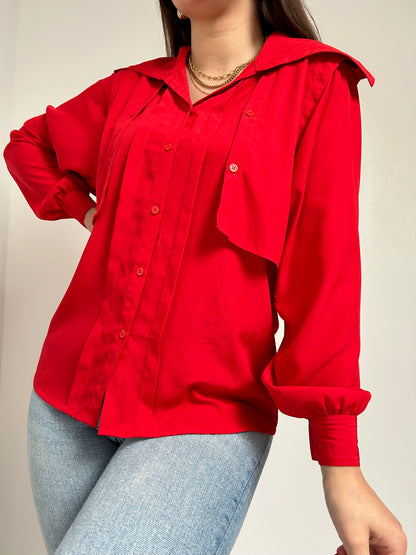 Chemise rouge oversize 90s Taille 36/38