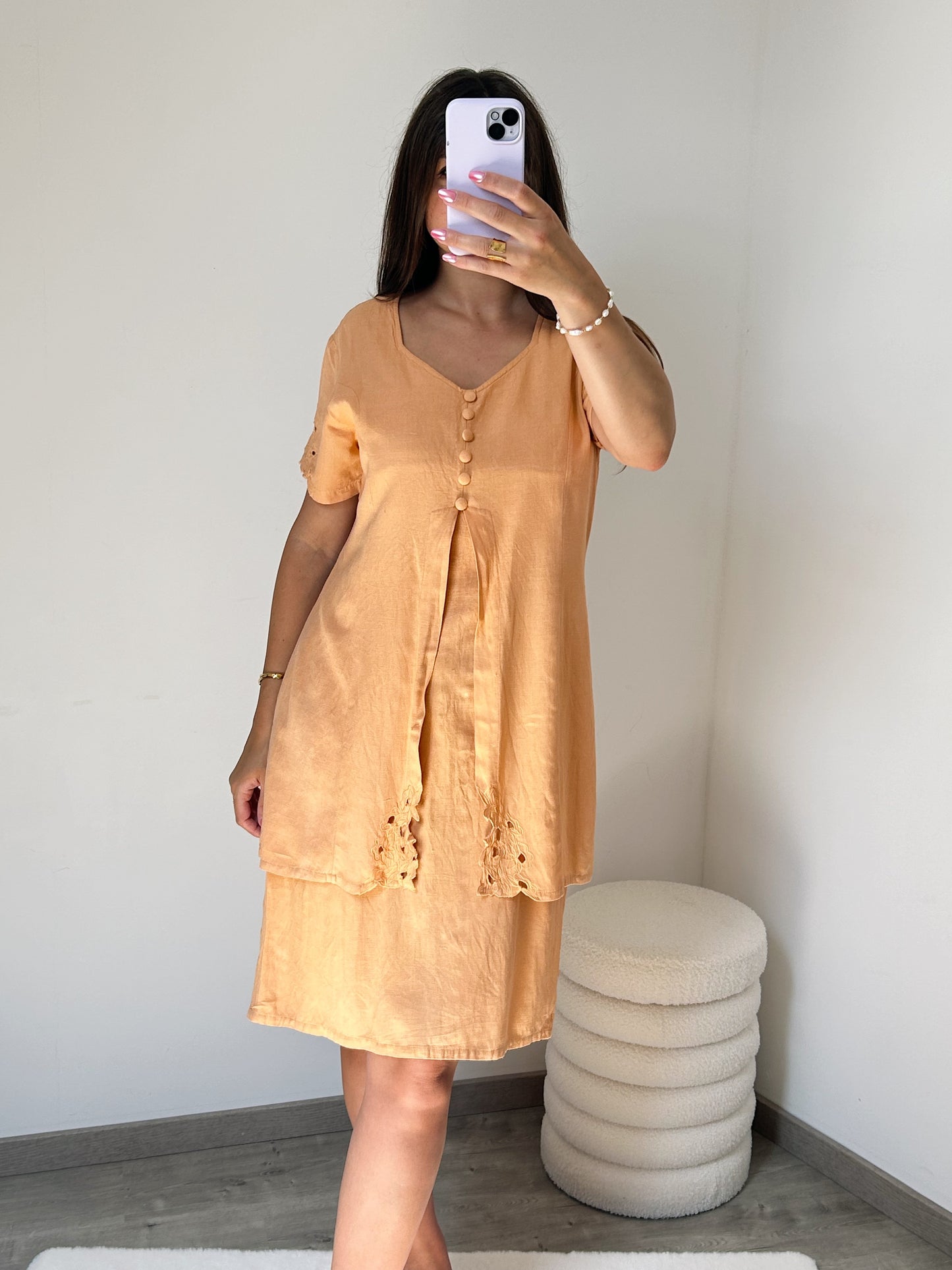 Robe 2 en 1 en lin 90s Taille 40