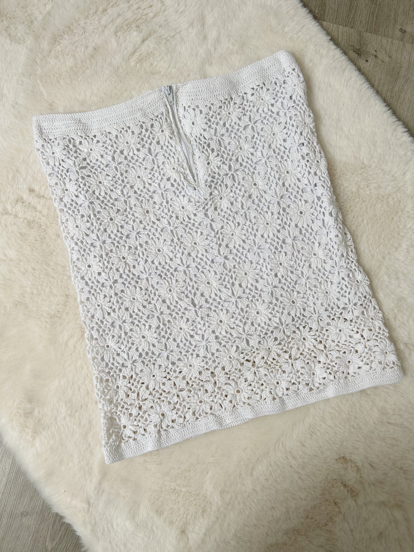 Bustier en crochet blanc 90s Taille  34