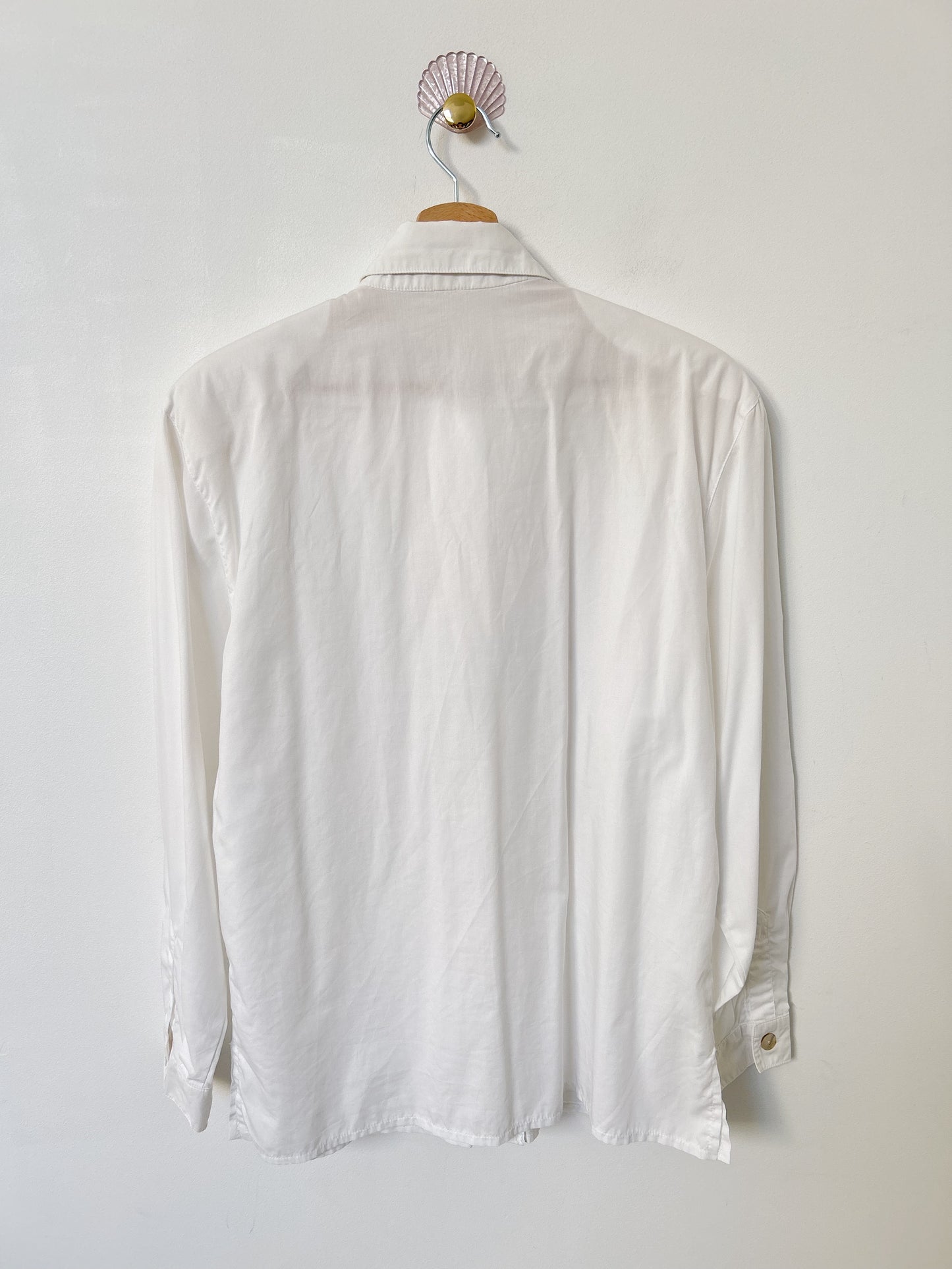 Chemise blanche à broderie lettre  90s Taille 38