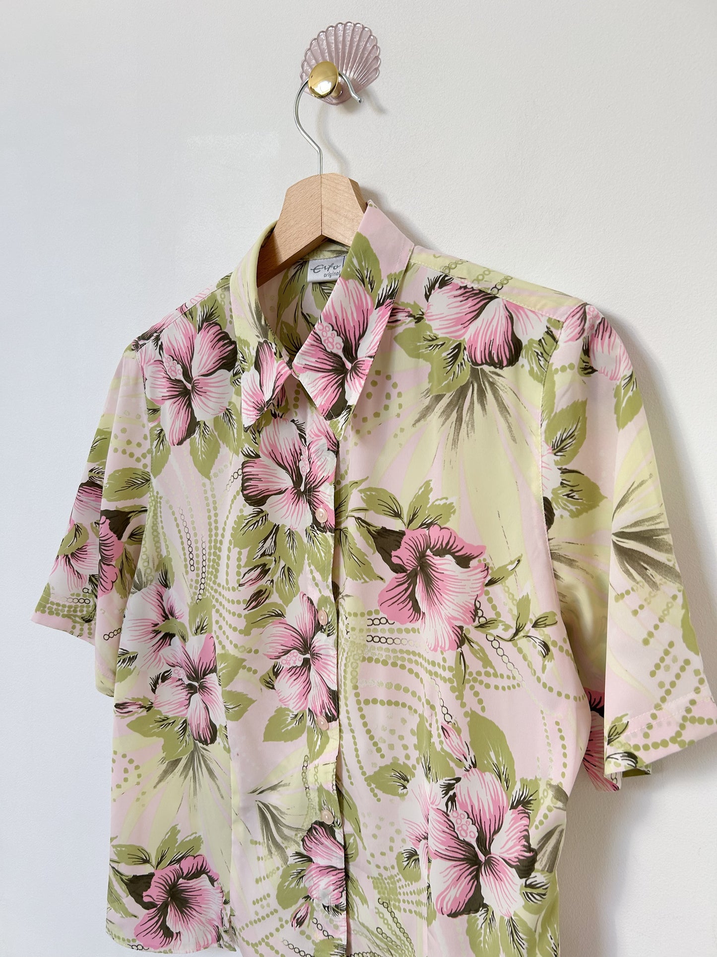 Chemise à fleurs roses 90s Taille 34/36