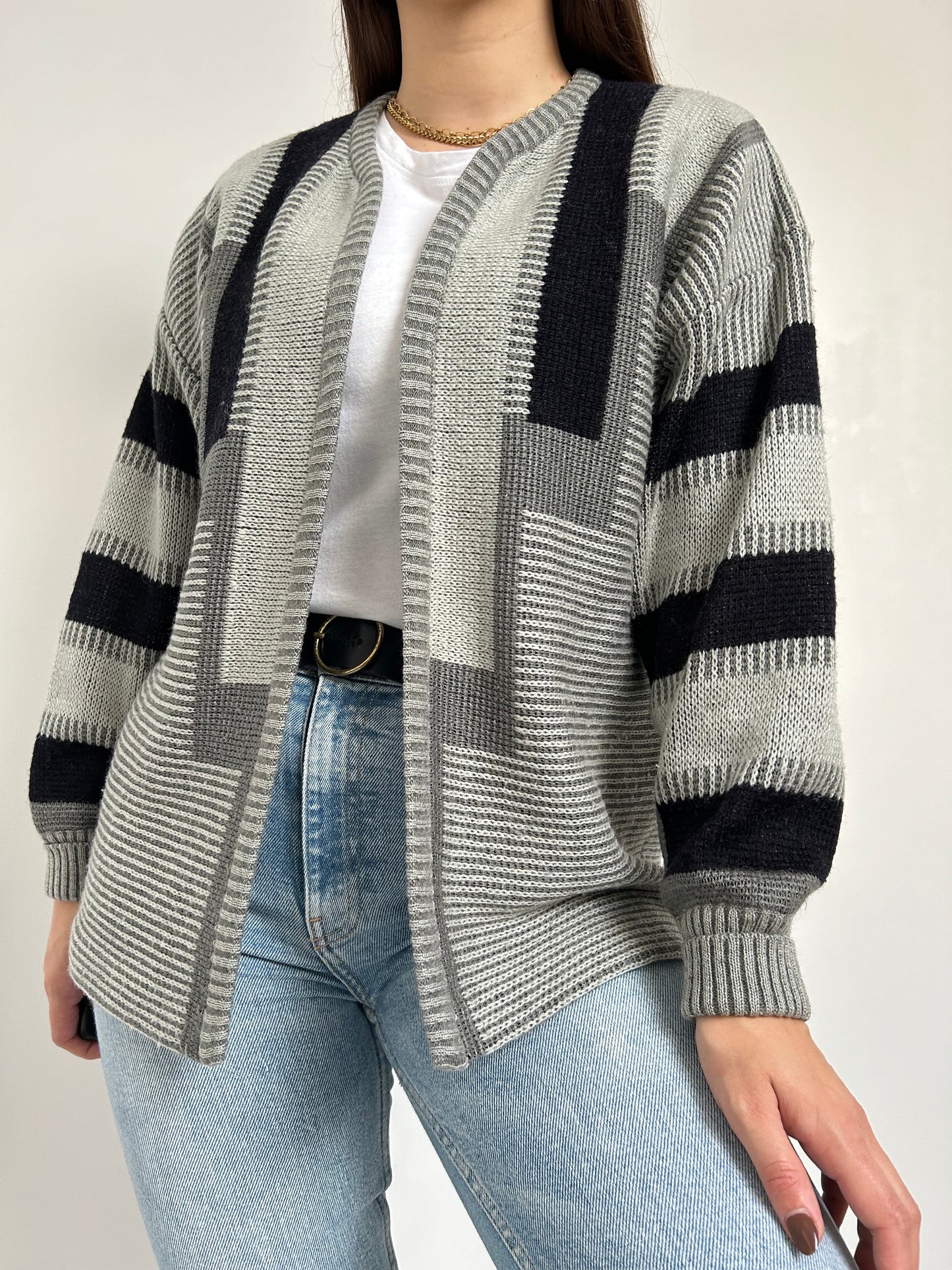 Gilet à motifs sans boutons 90s Taille 38/40