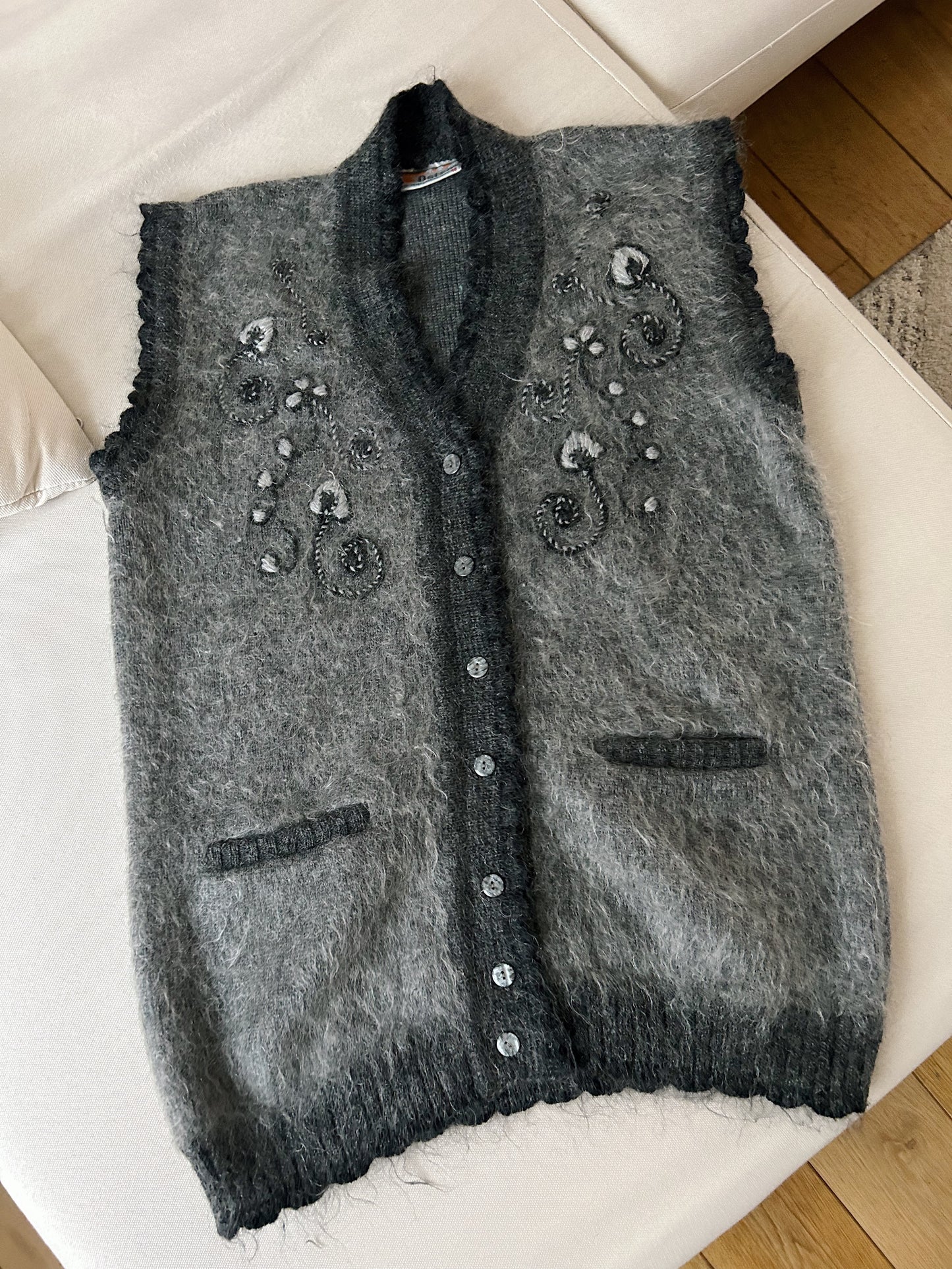 Gilet sans manches à poils 80s Taille 42