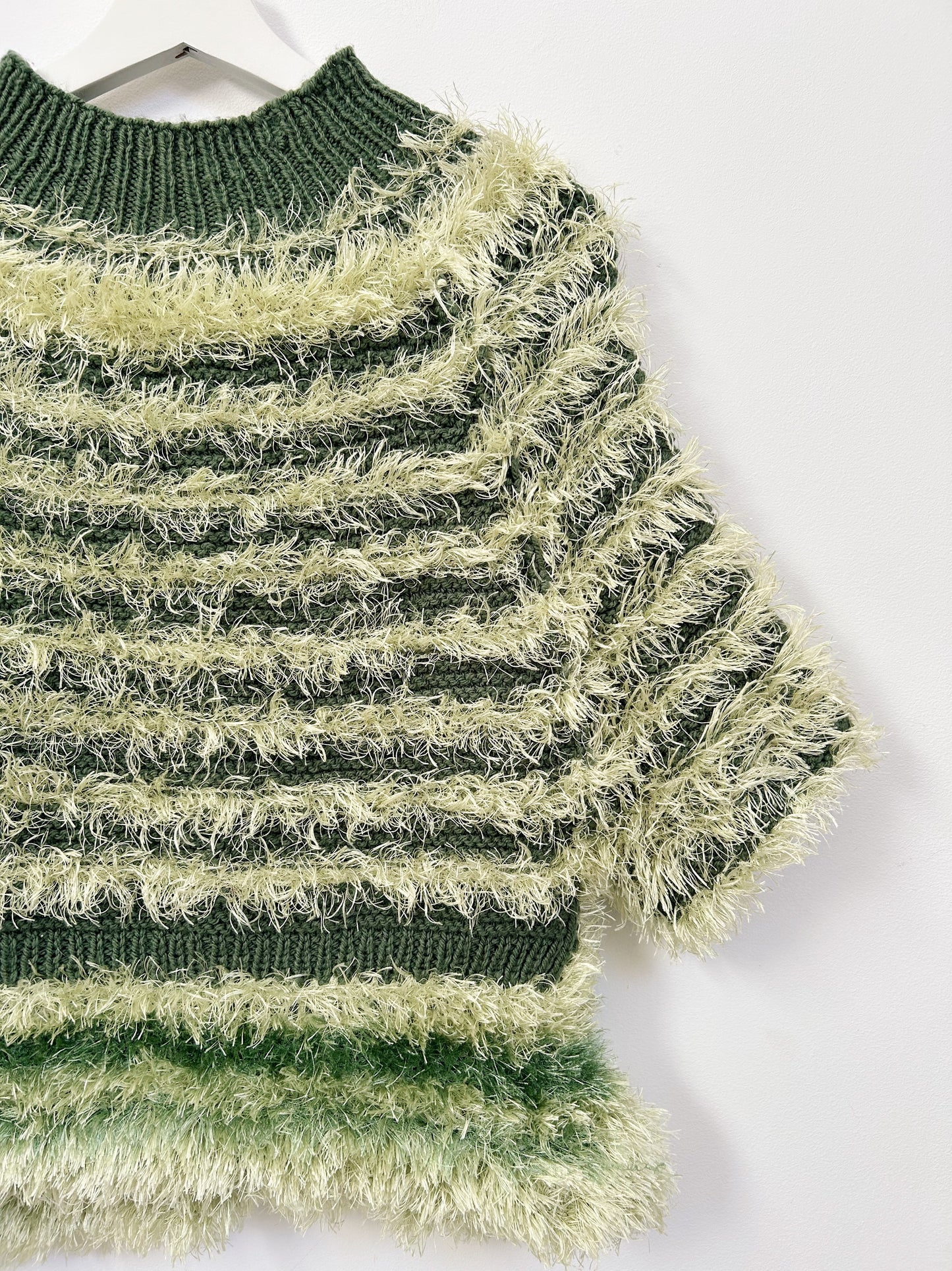 80s Green Hairy Sweater Size 38