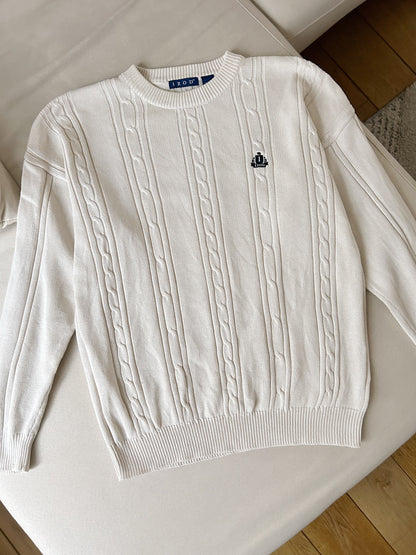 Pull oversize torsadé blanc 90s Taille 42