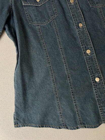 Chemise en jean manches courtes 90s Taille 38