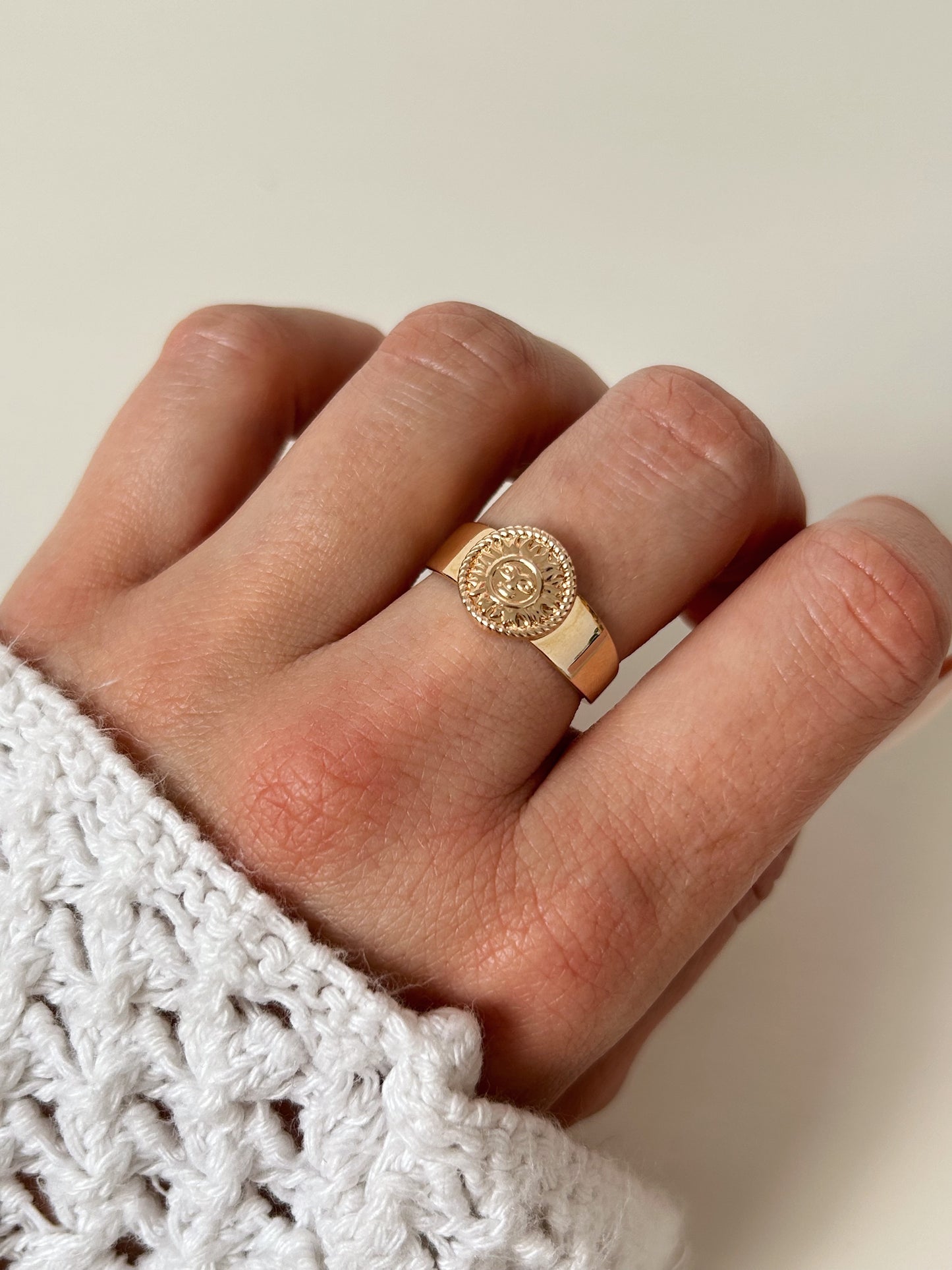 Gold plated Sun ring