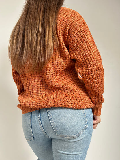 Pull en maille orange 90s Taille 38/40