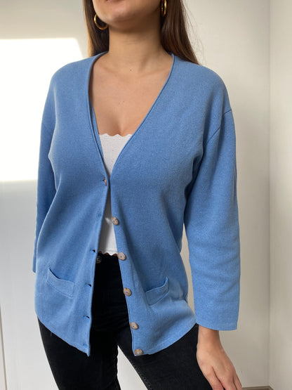 Cardigan bleu clair 80s Taille 38