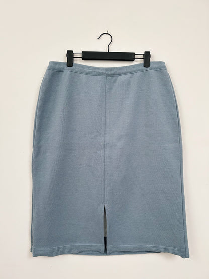 Light blue 90s knit mid-length skirt Size 44