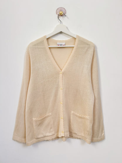 Beige cardigan 90s Size 40