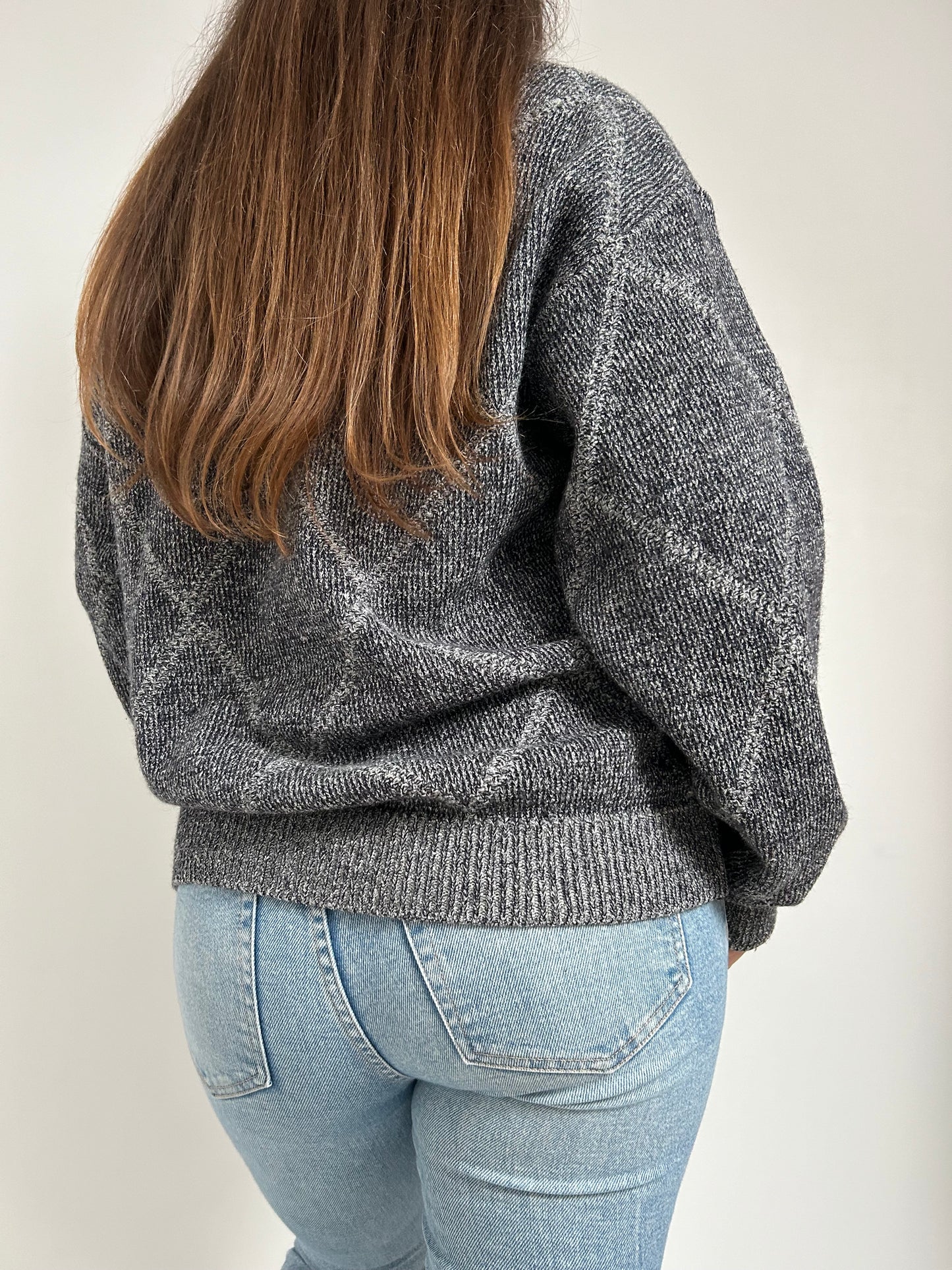 Pull gris col zippé 90s Taille 40