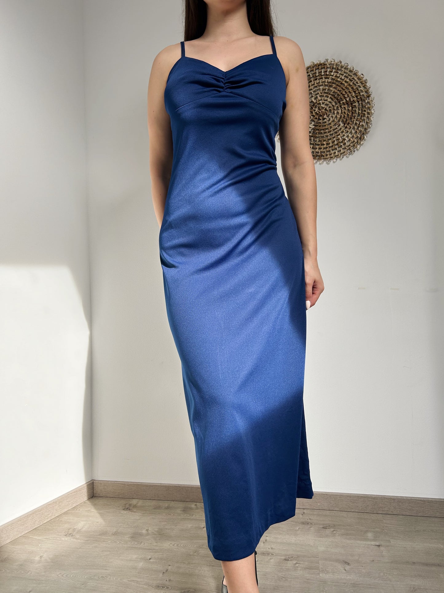 Robe à bretelle bleu marine 70s Taille 34