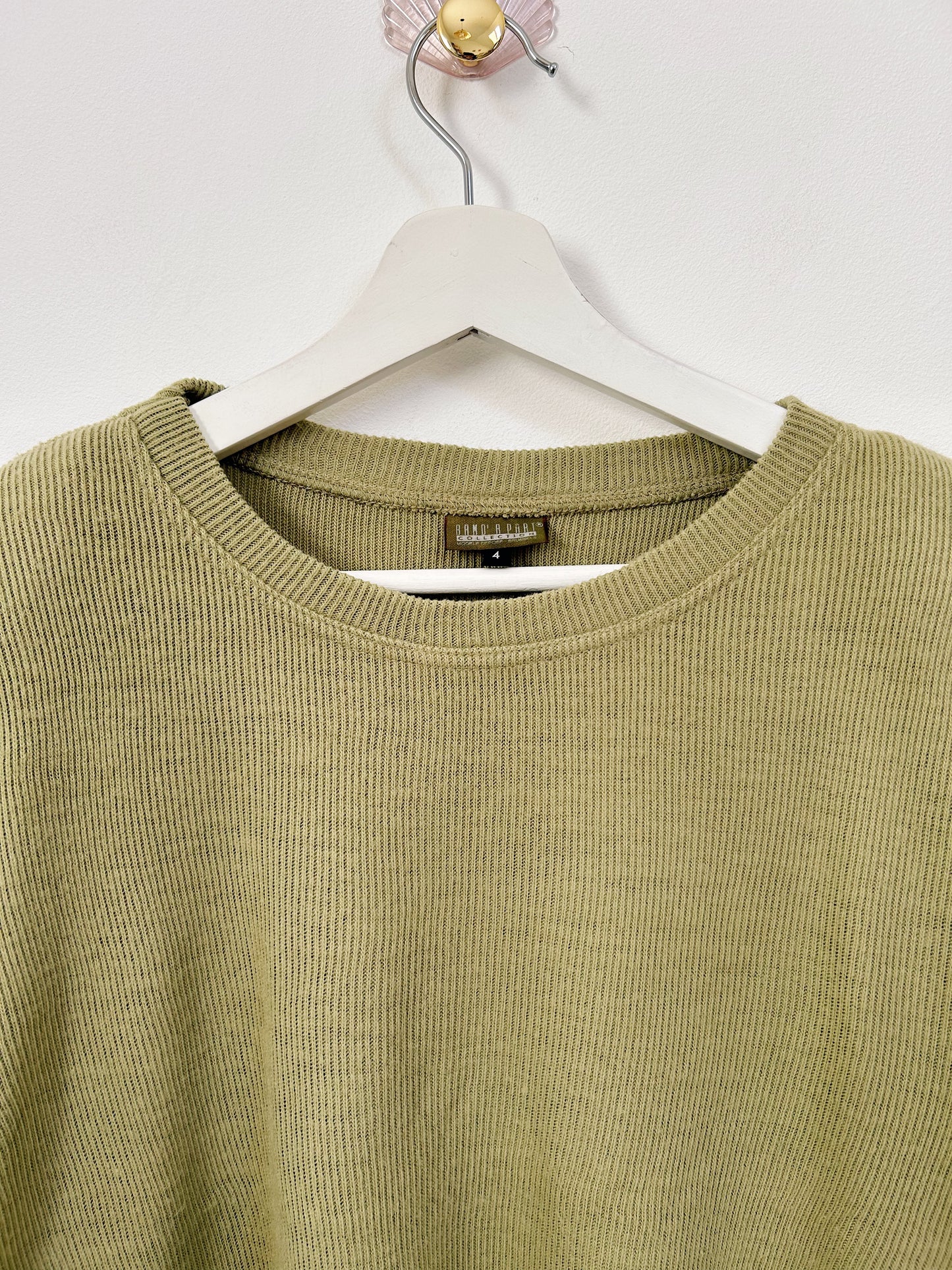 Light khaki ribbed sweater 90s Size 42