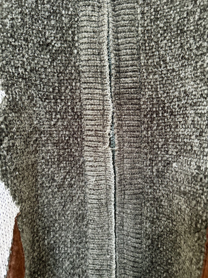 Gilet zippé à motifs en velours 90s Taille 42