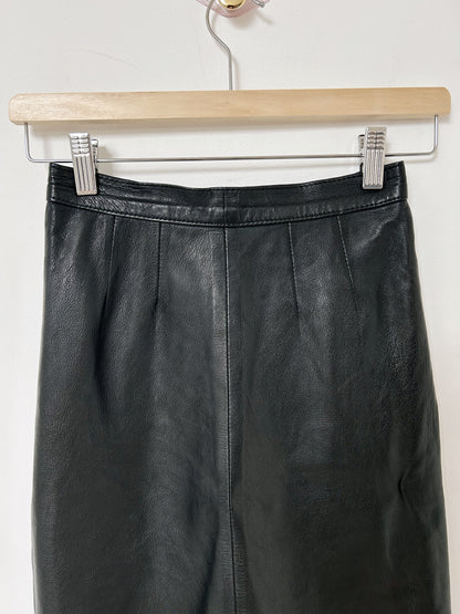 90s leather mid-length skirt Size 34