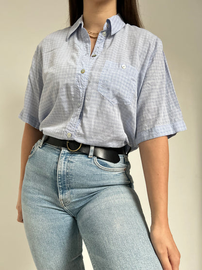 Chemise à carreaux bleu et blanc 90s Taille 38/40