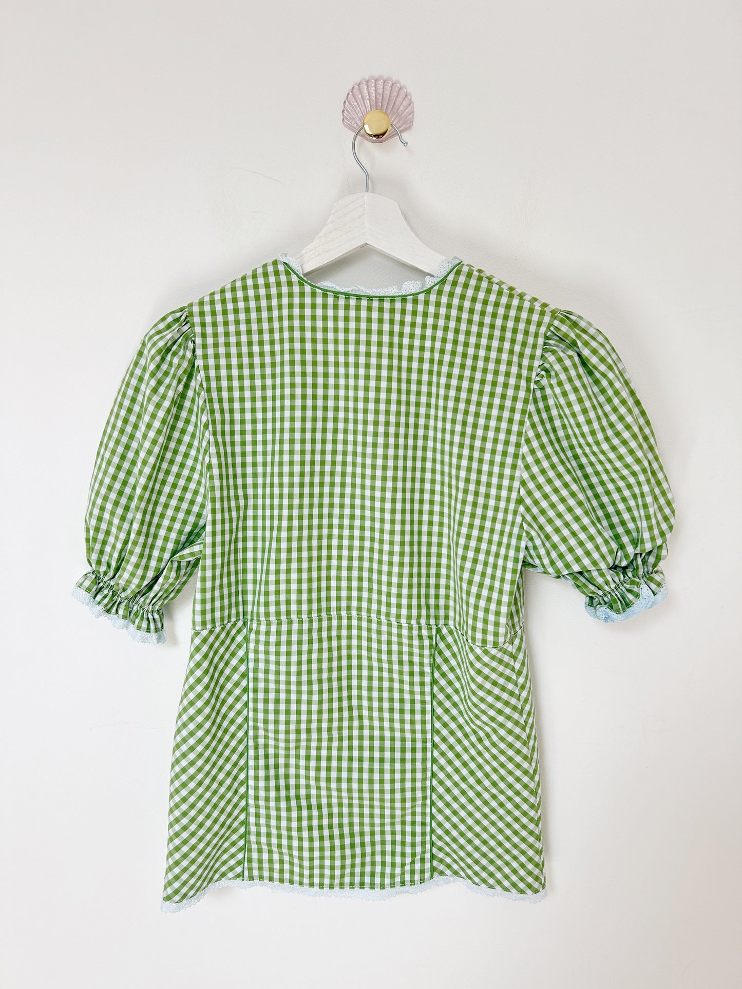 Blouse vichy vert vintage Taille 34