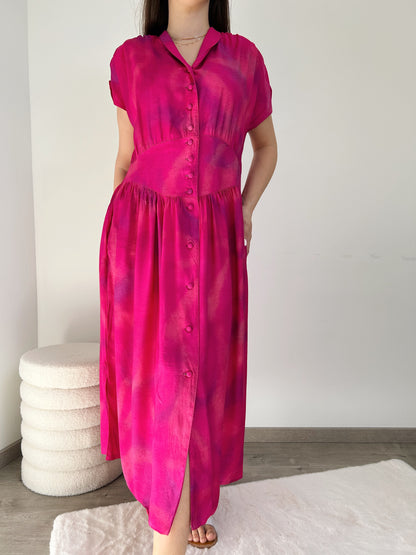 Robe rose boutonnée 90s Taille 42