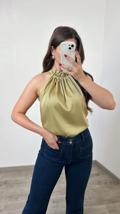 Top en satin Élisa