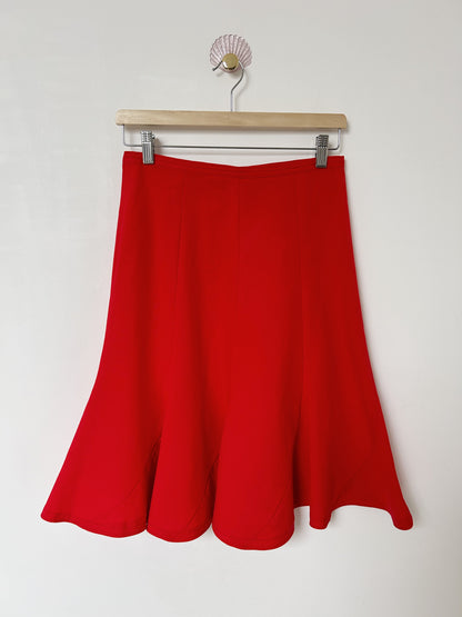 Jupe rouge évasée 70s Taille 36