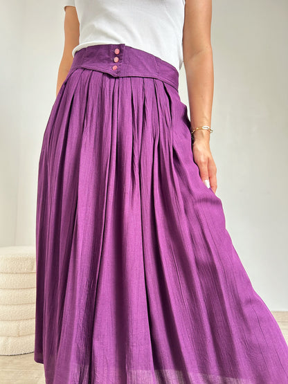 Jupe mauve évasée 70s Taille 40