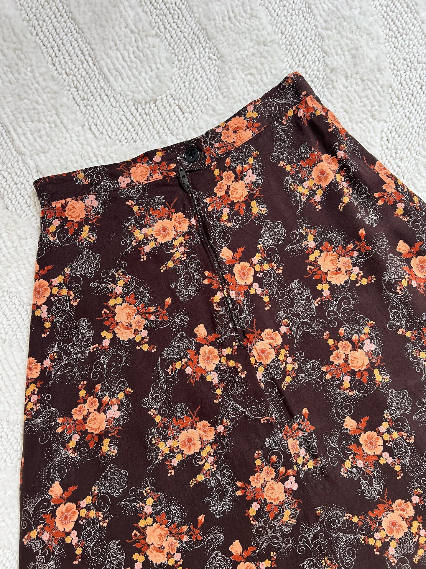 Jupe évasée fleurie 90s Taille 32/34