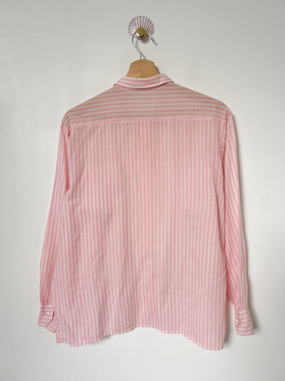 Chemise oversize lignée rose et blanc 90s Taille 36 à 40