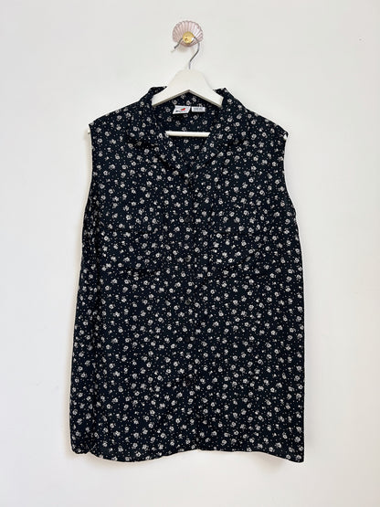 Chemise sans manches à fleurs 90s Taille 36 à 40