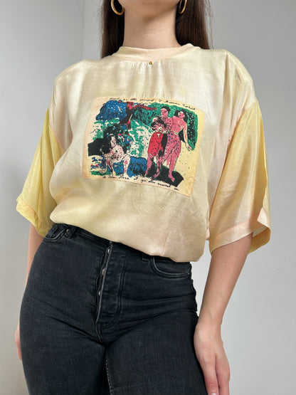 T shirt oversize avec dessin 90s Taille 38 à 42