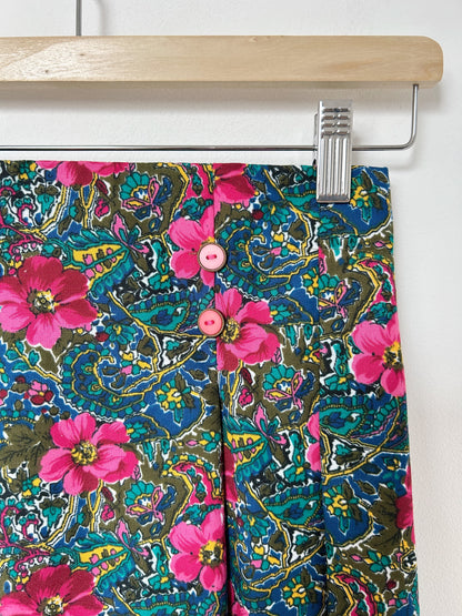 70s pleated floral skirt Size 34