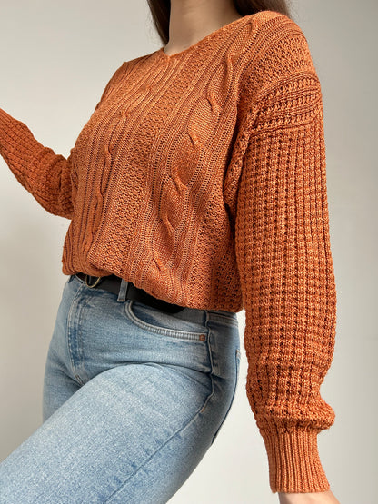 Pull en maille orange 90s Taille 38/40