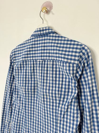 Chemise à motif Vichy bleu vintage Taille 36