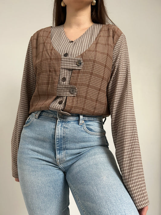 Chemise oversize à carreaux 90s Taille 40