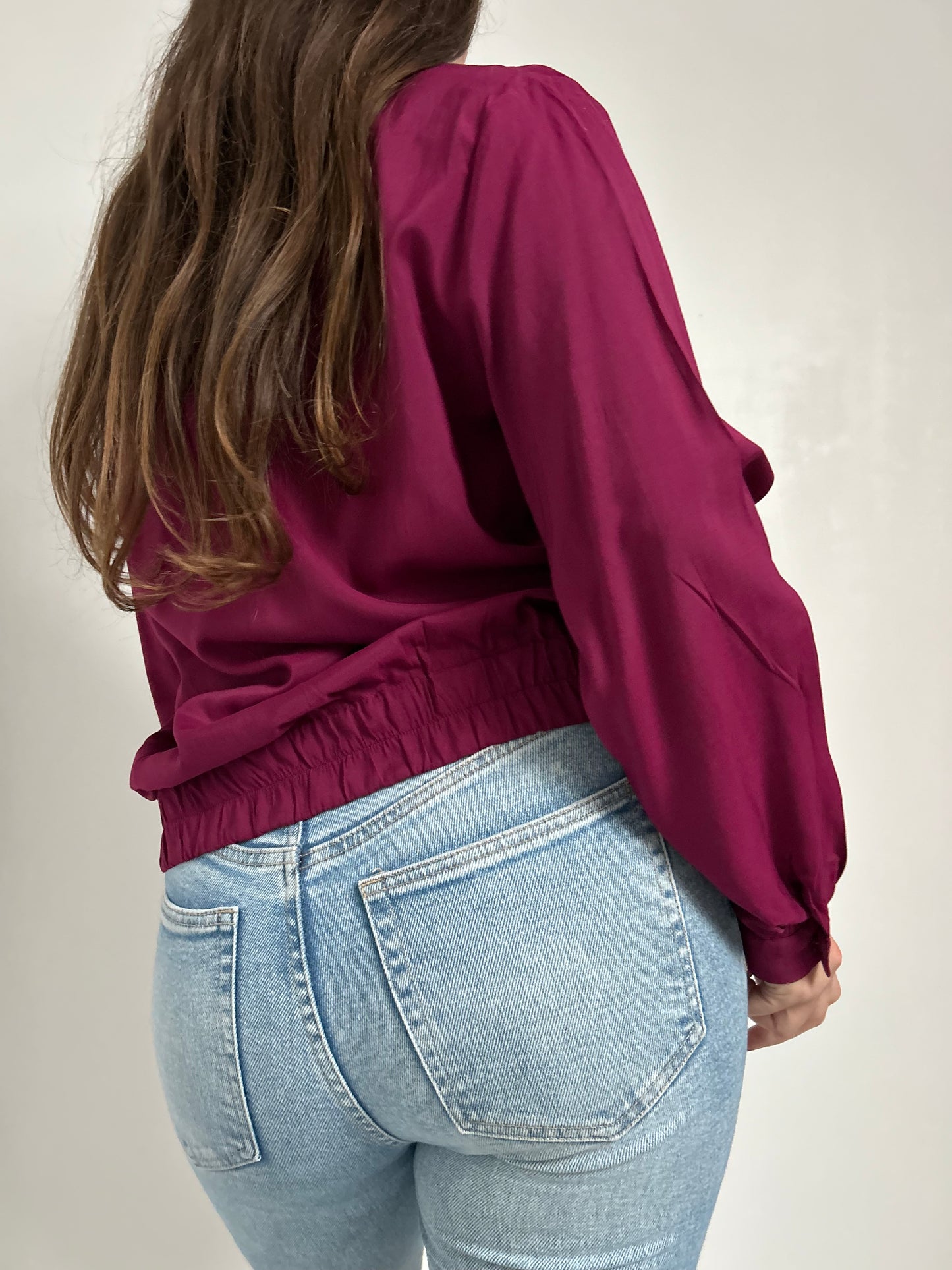 Chemise oversize bordeaux 90s Taille 40