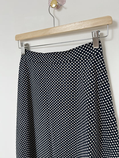 70s Polka Dot Trapeze Skirt Size 34