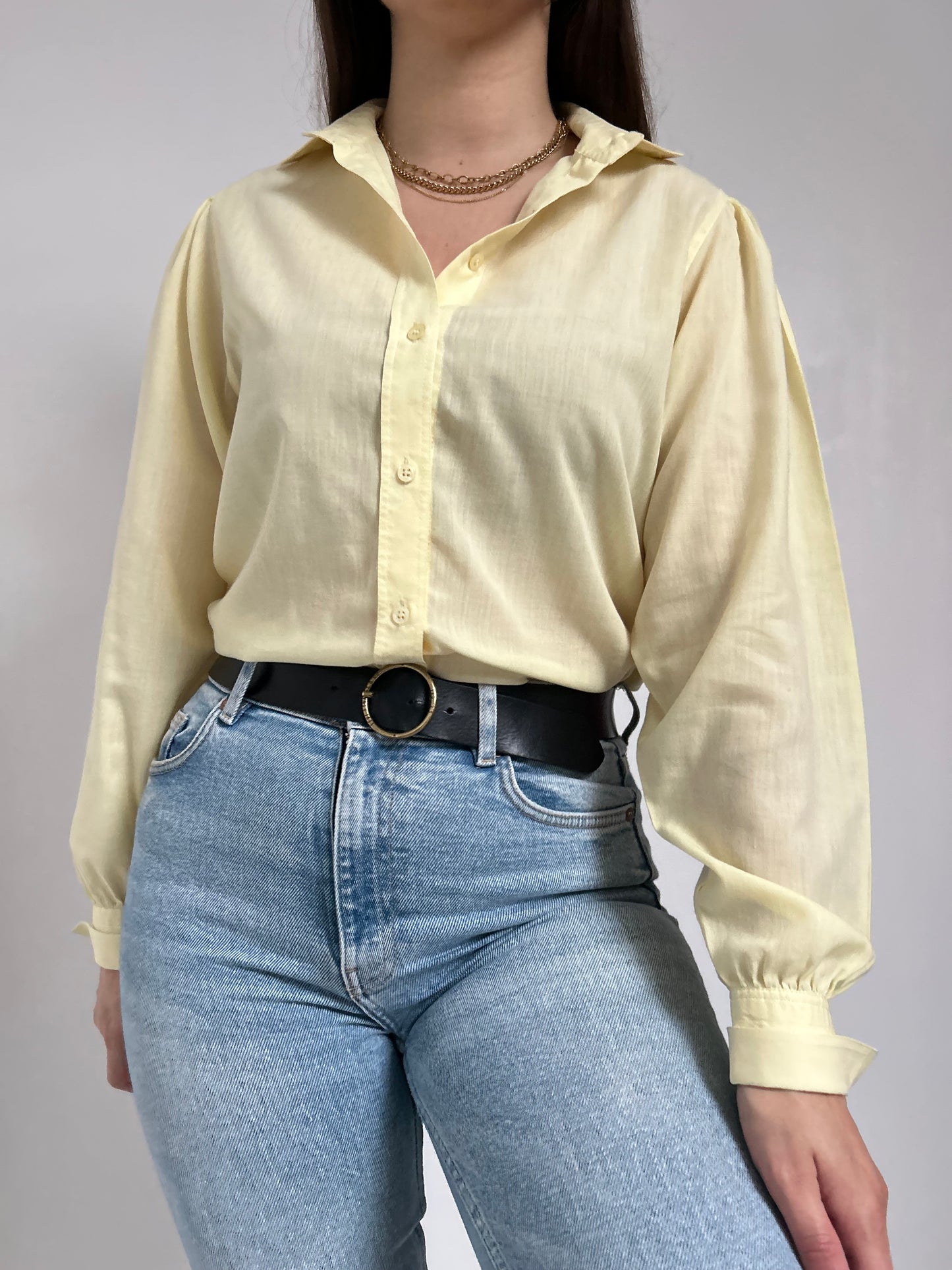 Chemise jaune vintage Taille 38