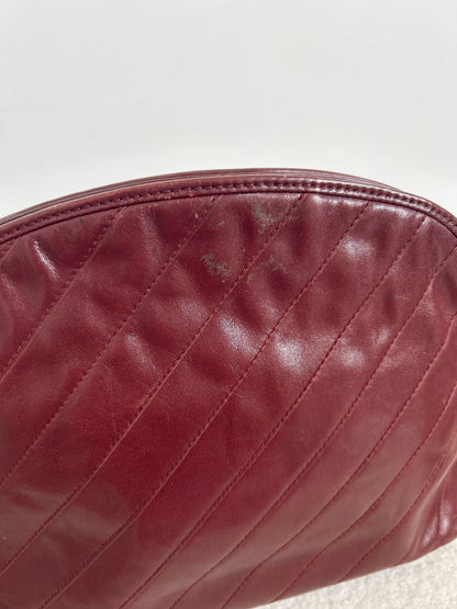 70s/80s burgundy leather bag