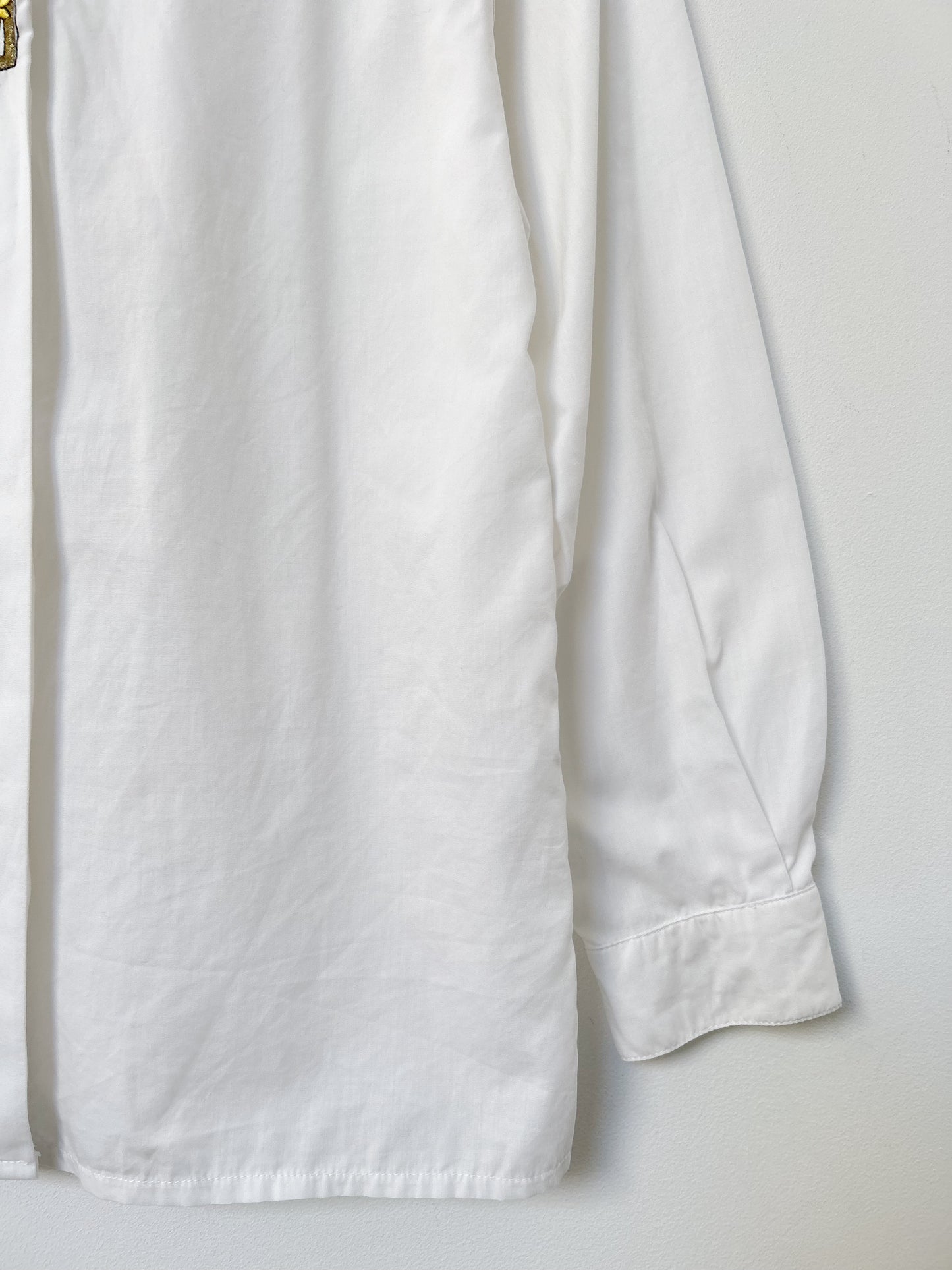 Chemise blanche à broderie lettre  90s Taille 38