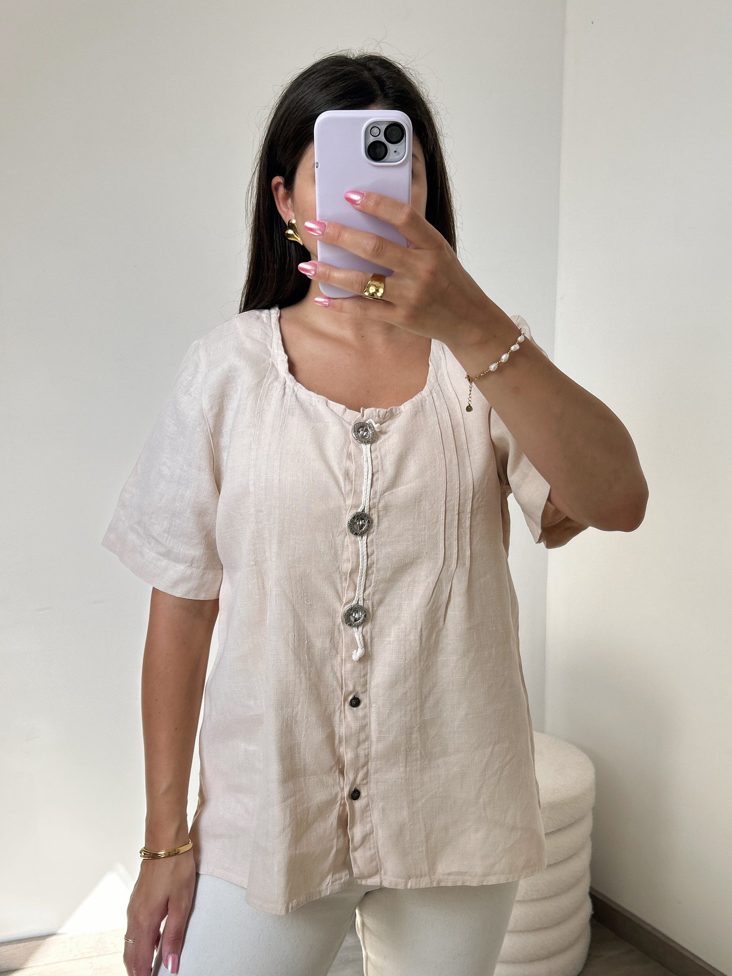 Chemise oversize en lin 90s Taille 38/40