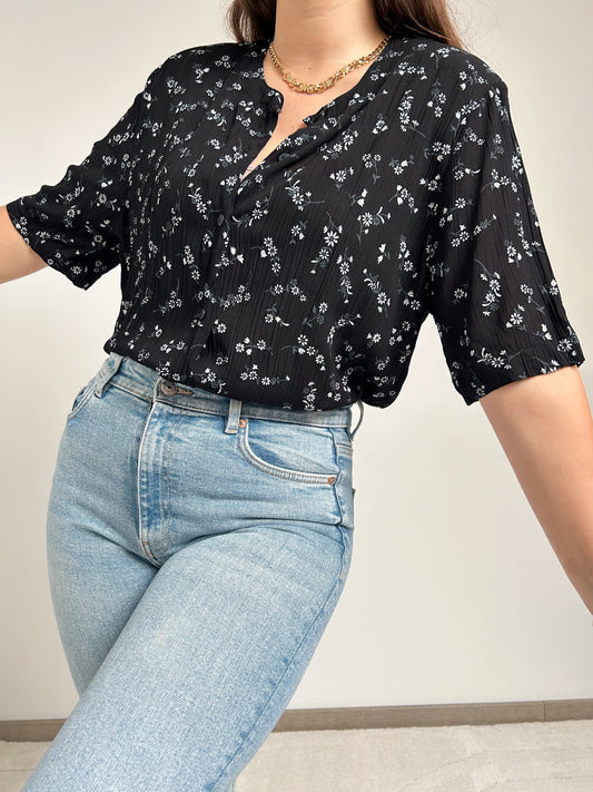 Chemise oversize effet froissée à fleurs 90s Taille 38/40