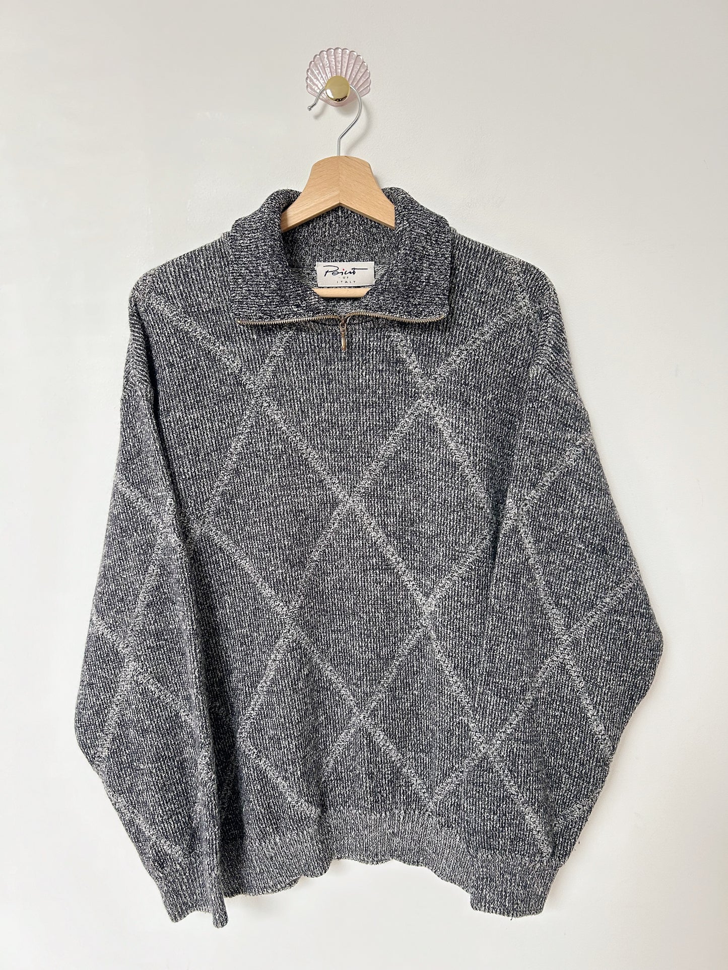 Pull gris col zippé 90s Taille 40